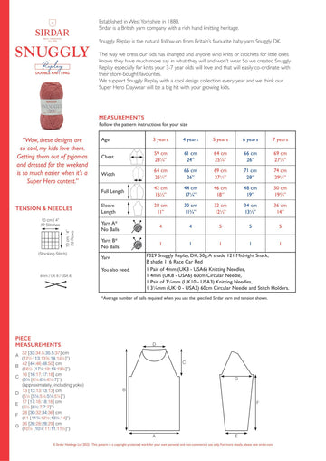 Sirdar Super Web Sweater Jumper Knitting Pattern