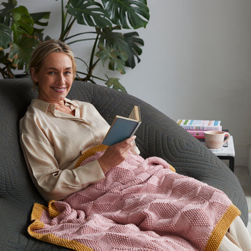 Debbie Bliss Tumbling Blocks Blanket Knitting Pattern