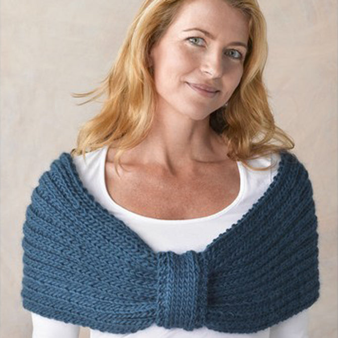 Valley Yarns Marina Ribbed Wrap Knitting Pattern
