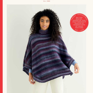 Sirdar Textured Poncho Cape Knitting Pattern