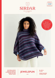 Sirdar Textured Poncho Cape Knitting Pattern