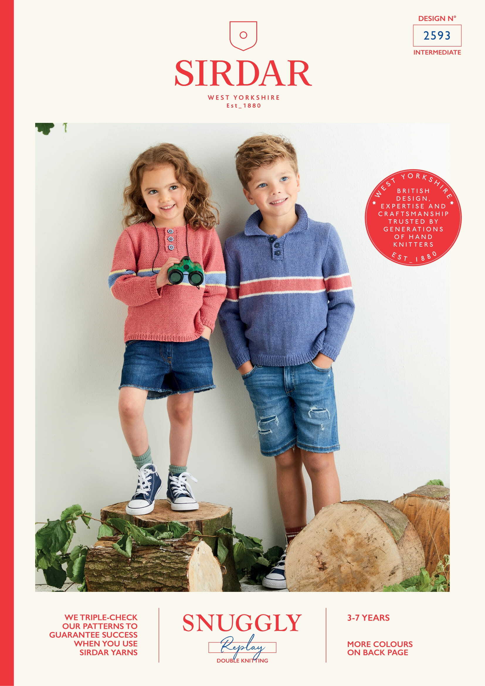 Sirdar Follow The Leader Henley Jumper Knitting Pattern