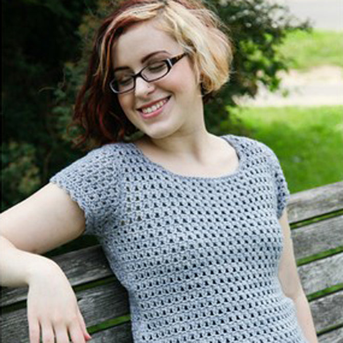 Valley Yarns 40th Anniversary Cirro Tee Crochet Pattern