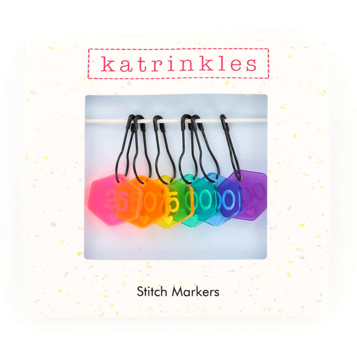 Katrinkles Rainbow Cast On Counting Stitch Marker Set
