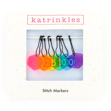 Katrinkles Rainbow Cast On Counting Stitch Marker Set