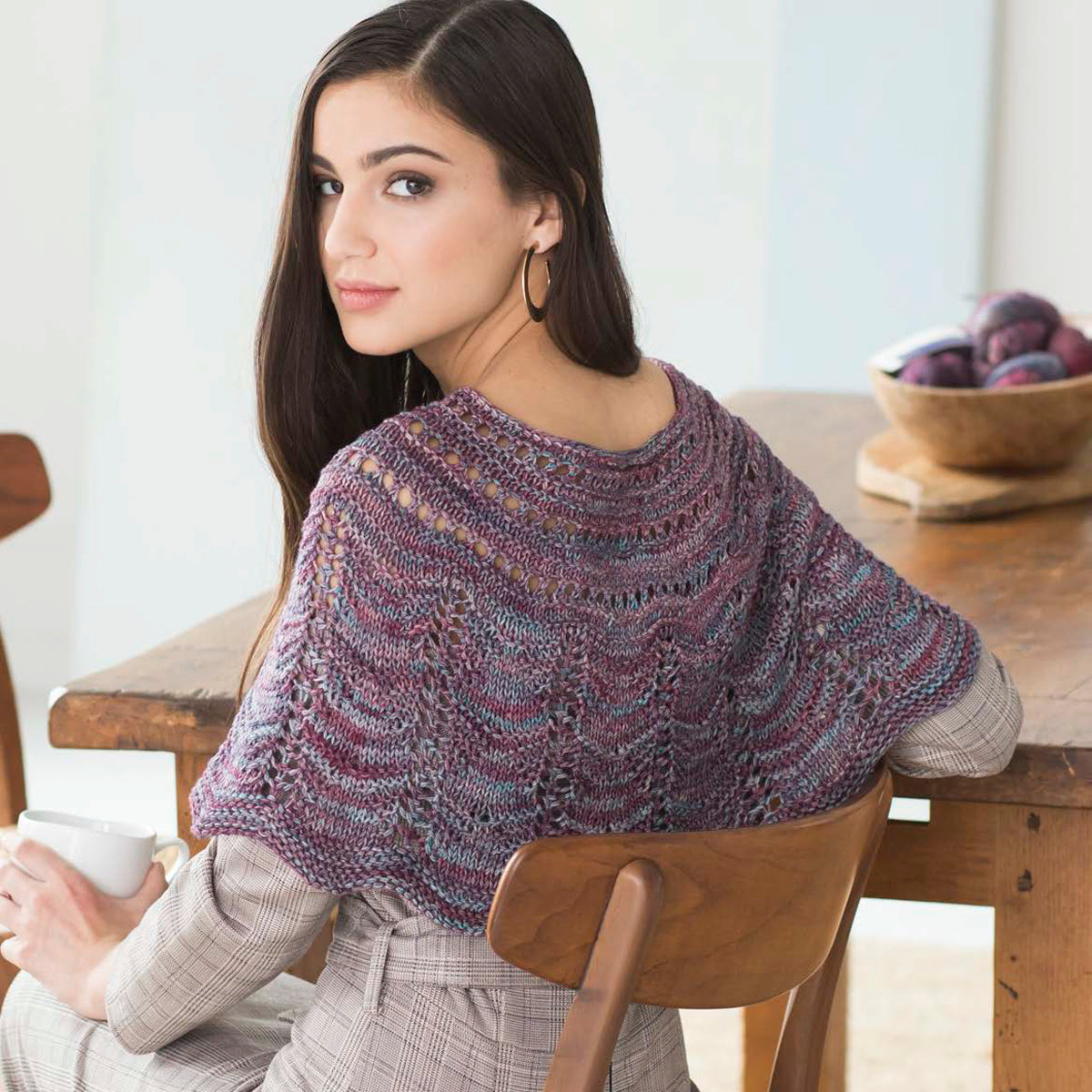 Malabrigo Wisteria Cape Knitting Pattern