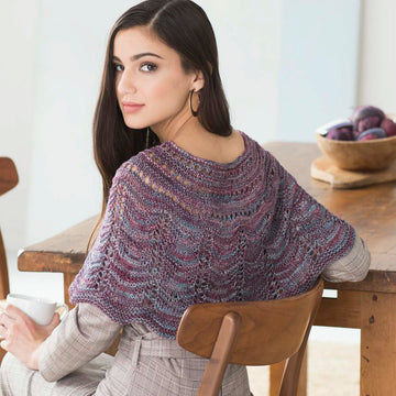 Malabrigo Wisteria Cape Knitting Pattern
