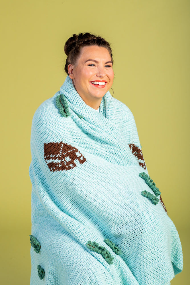 Paintbox Yarns Cuddly Cabin Afghan Crochet Pattern