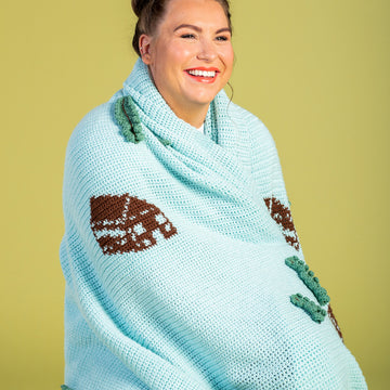 Paintbox Yarns Cuddly Cabin Afghan Crochet Pattern