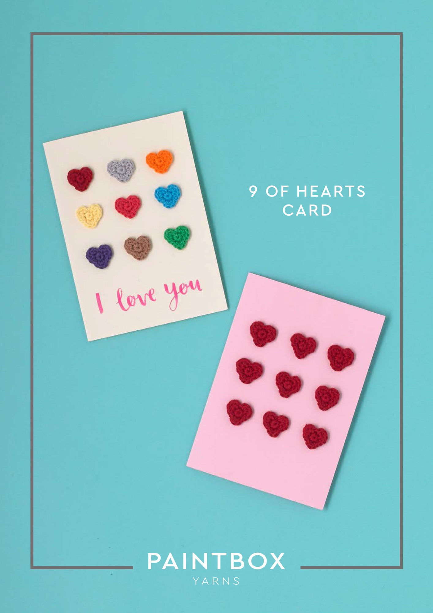 Paintbox Yarns of Hearts Card Crochet Pattern