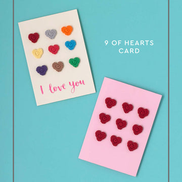 Paintbox Yarns of Hearts Card Crochet Pattern