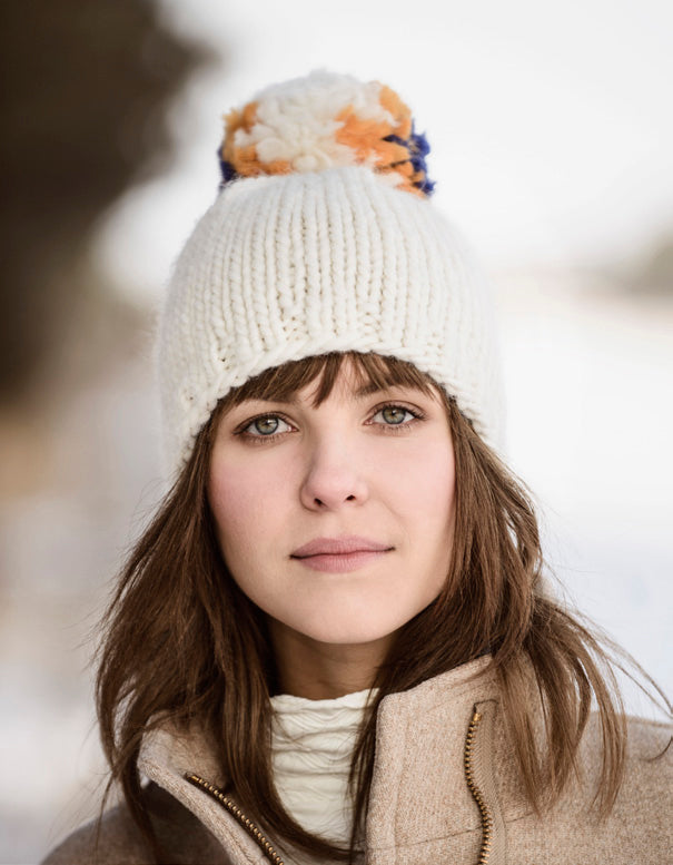 Big Pom Hat Knitting Pattern