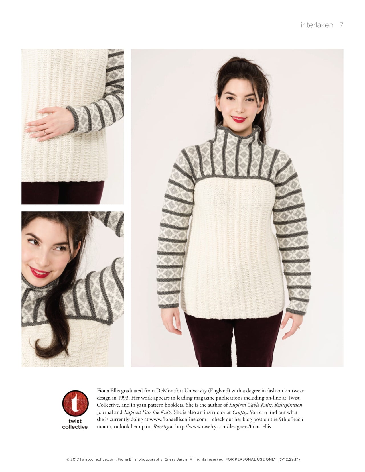 Twist Collective Interlaken Jumper Knitting Pattern