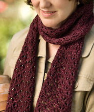 Churchmouse Studio English Mesh Lace Scarf in Rowan Kidsilk Haze/Manos Silk Blend