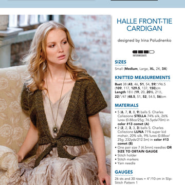 Stacy Charles Fine Yarns Halle Front-Tie Cardigan Knitting