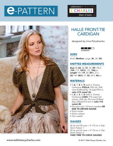 Stacy Charles Fine Yarns Halle Front-Tie Cardigan PDF