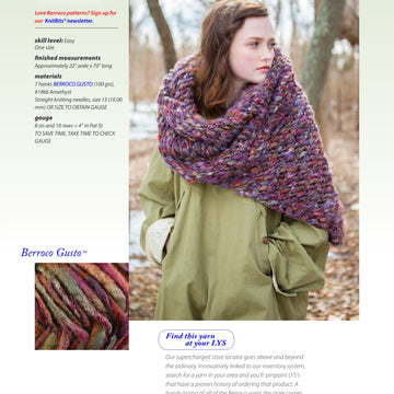 Berroco Wild Violets Wrap Knitting Pattern