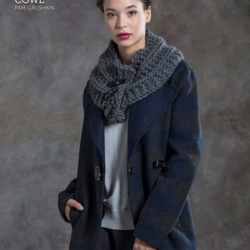 Tahki Yarns Laurel Buttoned Cowl Knitting Pattern