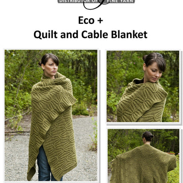 Cascade Yarns C Eco+ Quilt and Cable Blanket Knitting