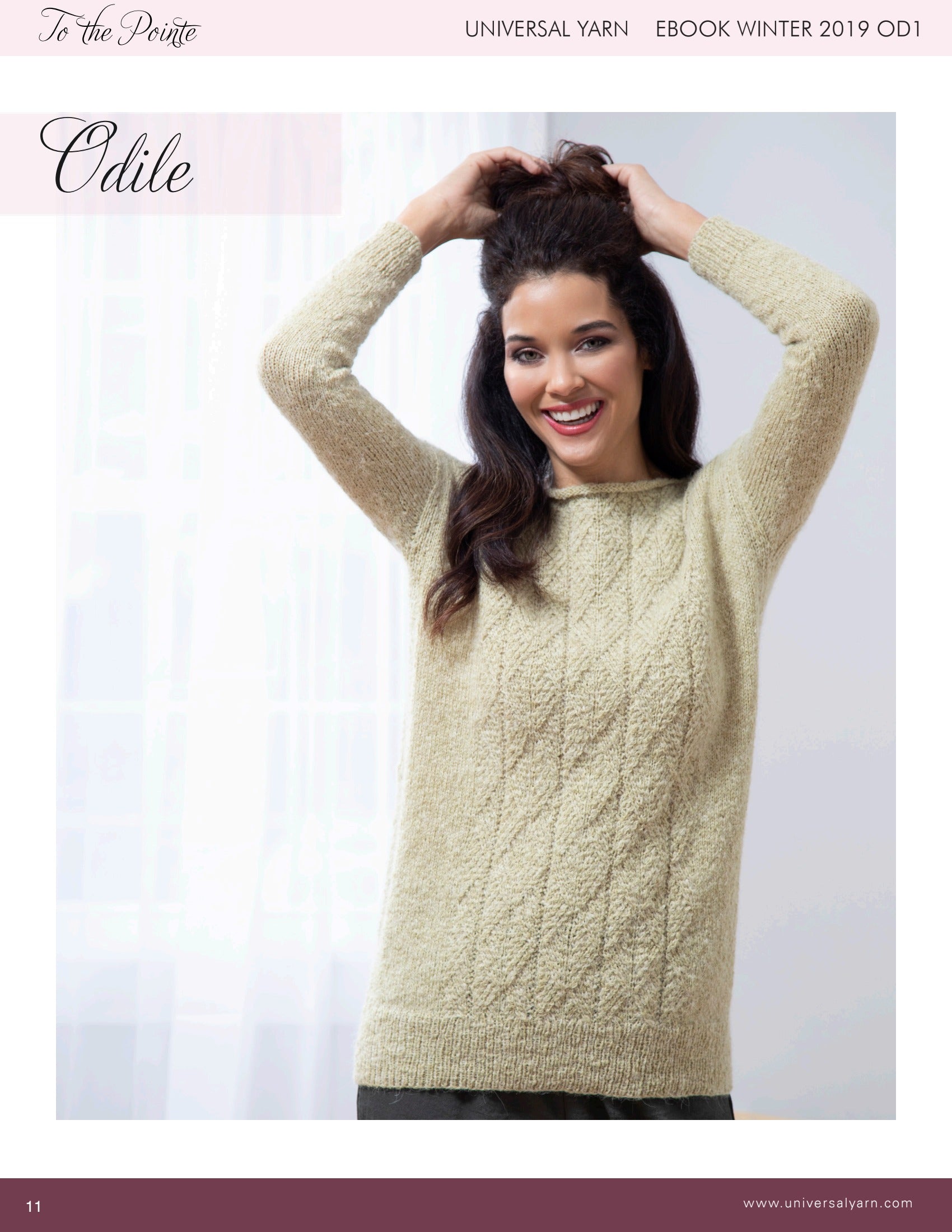 Universal Yarn Odile Jumper Knitting Pattern