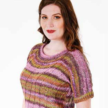 Trendsetter Yarns Fleur - Angled Slip Stitch T-Shirt Pullover