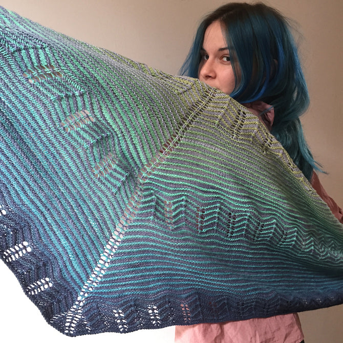 Freia Fine Handpaints Fletchling Shawl Knitting Pattern