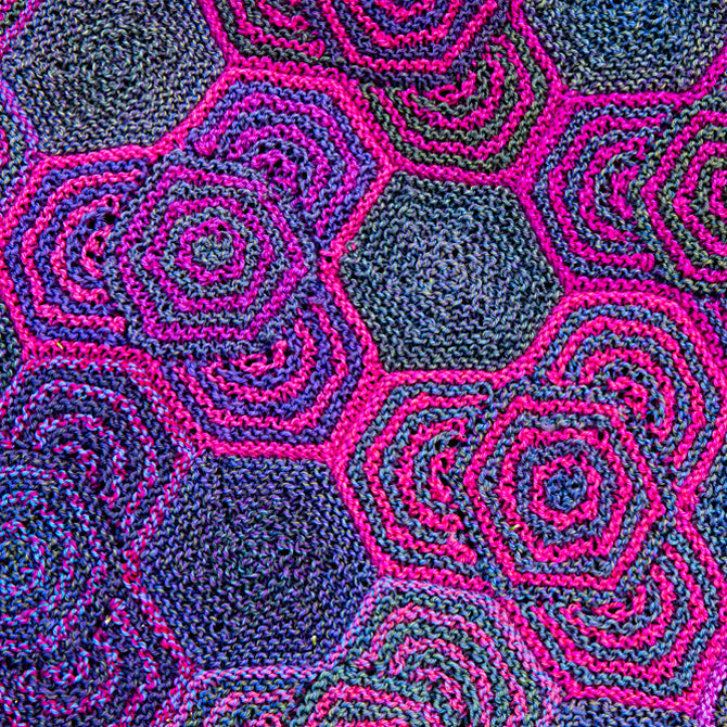 Jojoland Hidden Hexagon Blanket Knitting Pattern
