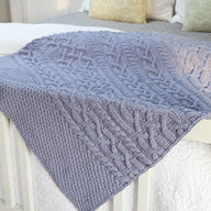 Valley Yarns Thaw Cabled Blanket Knitting Pattern