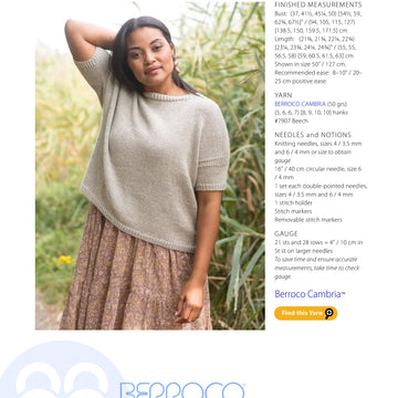 Berroco Claudia Jumper Knitting Pattern