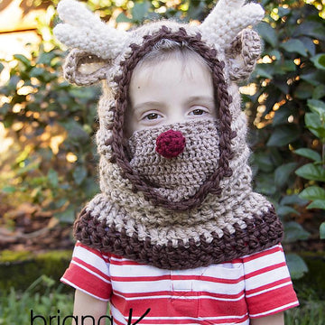 Reindeer Hooded Cowl Christmas
