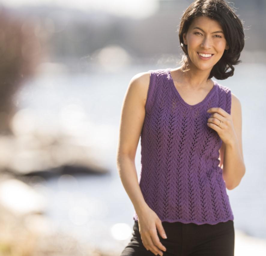 Cascade Yarns DK Summertime Lace Tank Vest Knitting Pattern