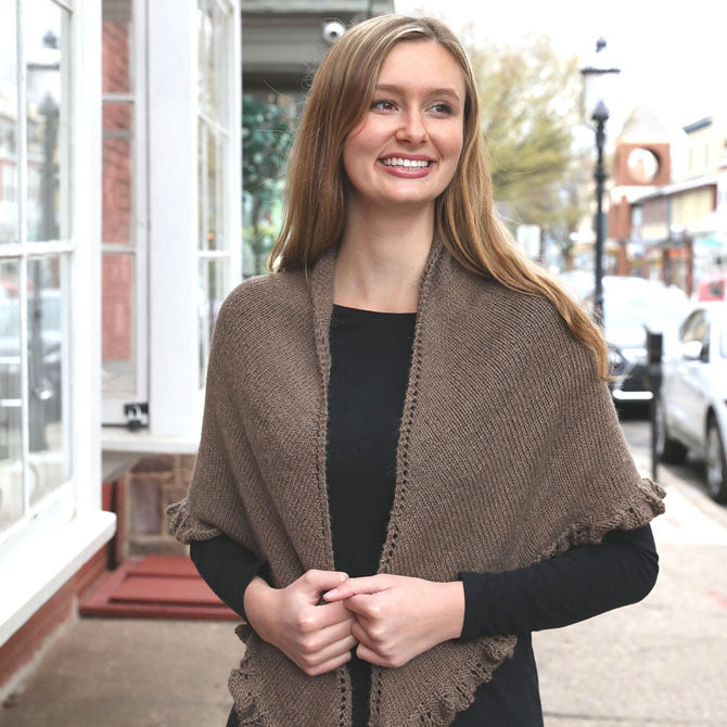 Plymouth Yarn 3448 Shawl Wrap Knitting Pattern