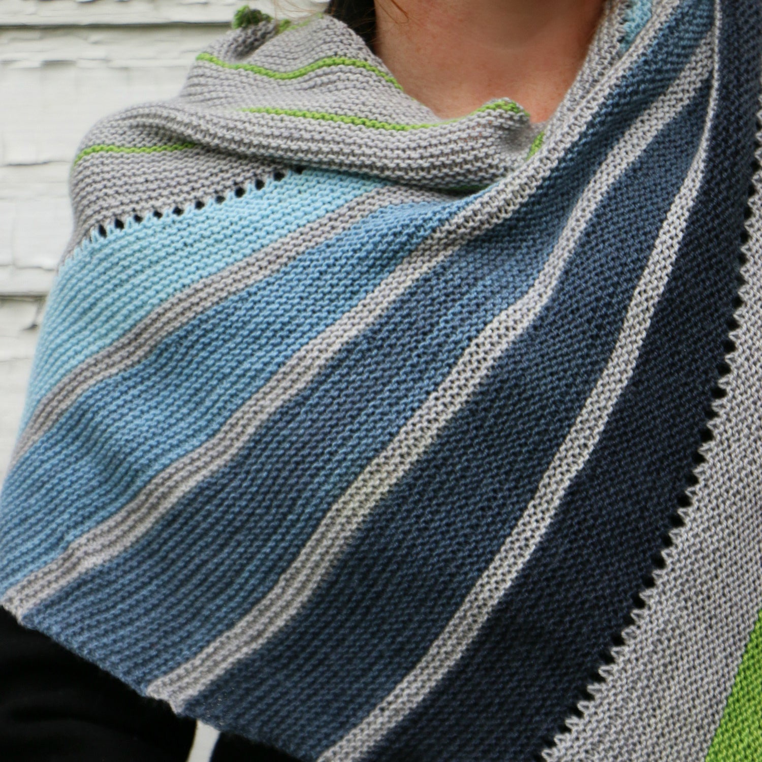 Wonderland Yarns Stripes and Swaths Shawl Knitting Pattern