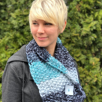 Button Scarf Knitting Pattern