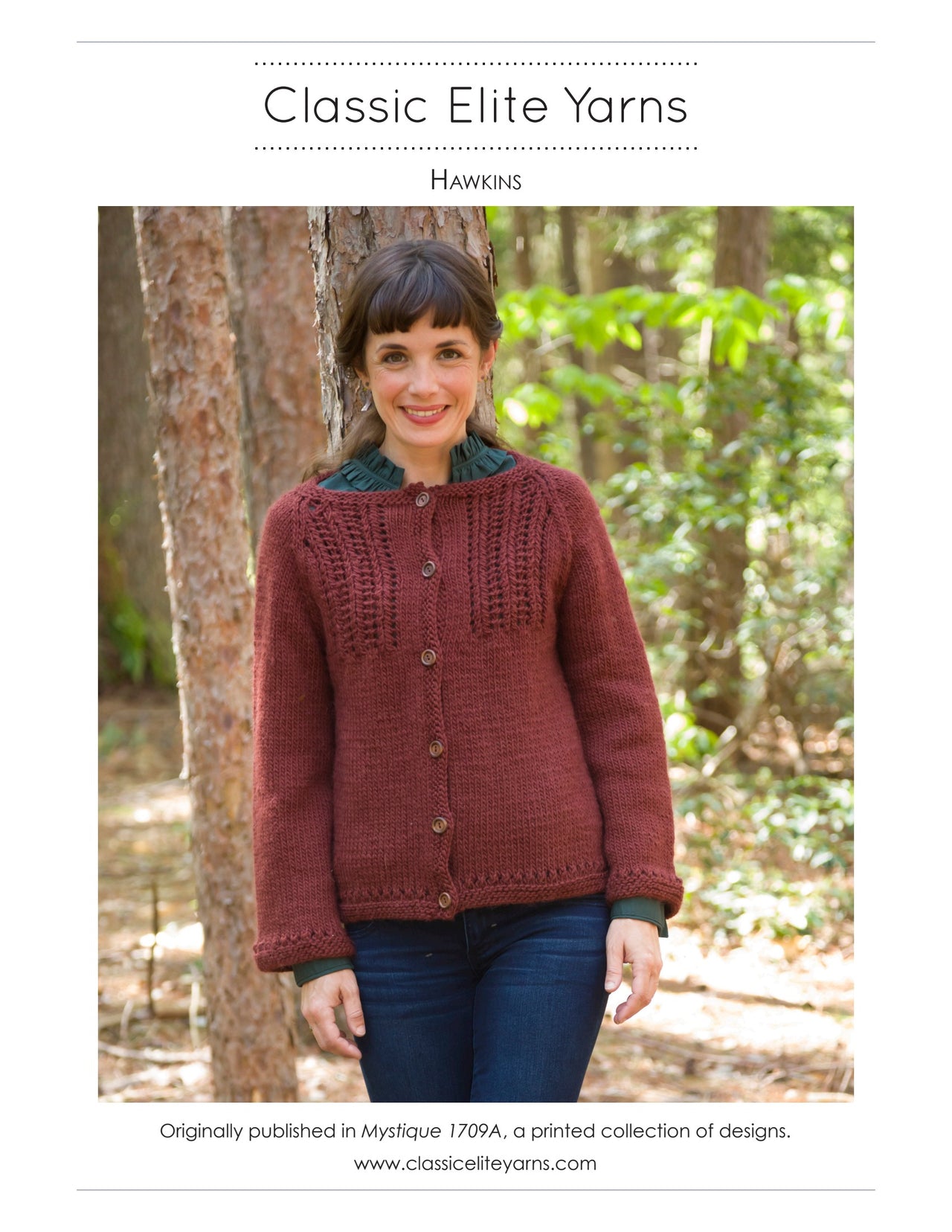 Classic Elite Yarns Hawkins Cardigan Knitting Pattern