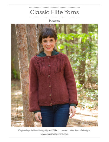 Classic Elite Yarns Hawkins Cardigan Knitting Pattern