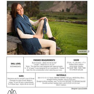 AMANO Anita Wrap Vest Knitting Pattern