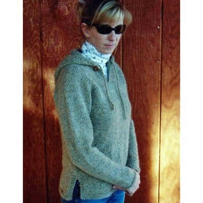 Knitting Pure & Simple 244 Neck Down Hooded Tunic For Women