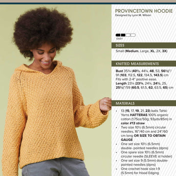 Tahki Yarns Provincetown Hoodie Knitting Pattern