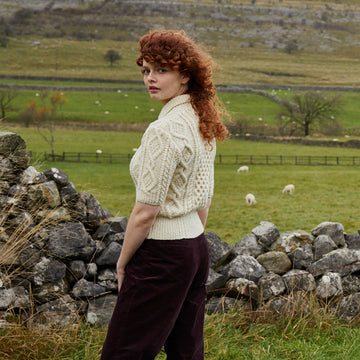 Debbie Bliss Cable Sweater With Collar