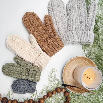 Winter Wheat Flat Mittens