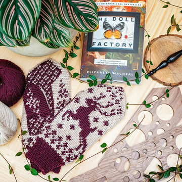Fair Isle Deer Mittens