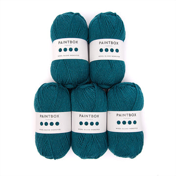 Paintbox Yarns Wool Blend Worsted 5 Ball Value Pack Yarn - Acrylic Worsted