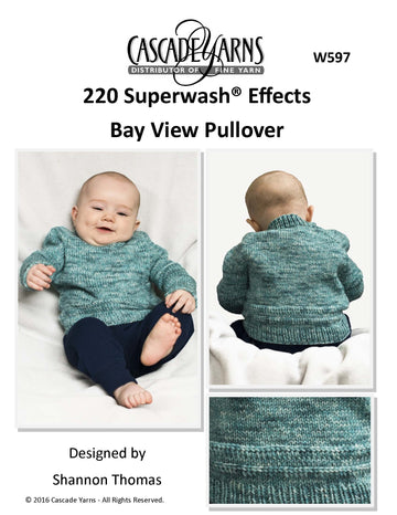 Effects Bay View Pullover in Cascade Yarns 220 Superwash® - W597 - Free PDF