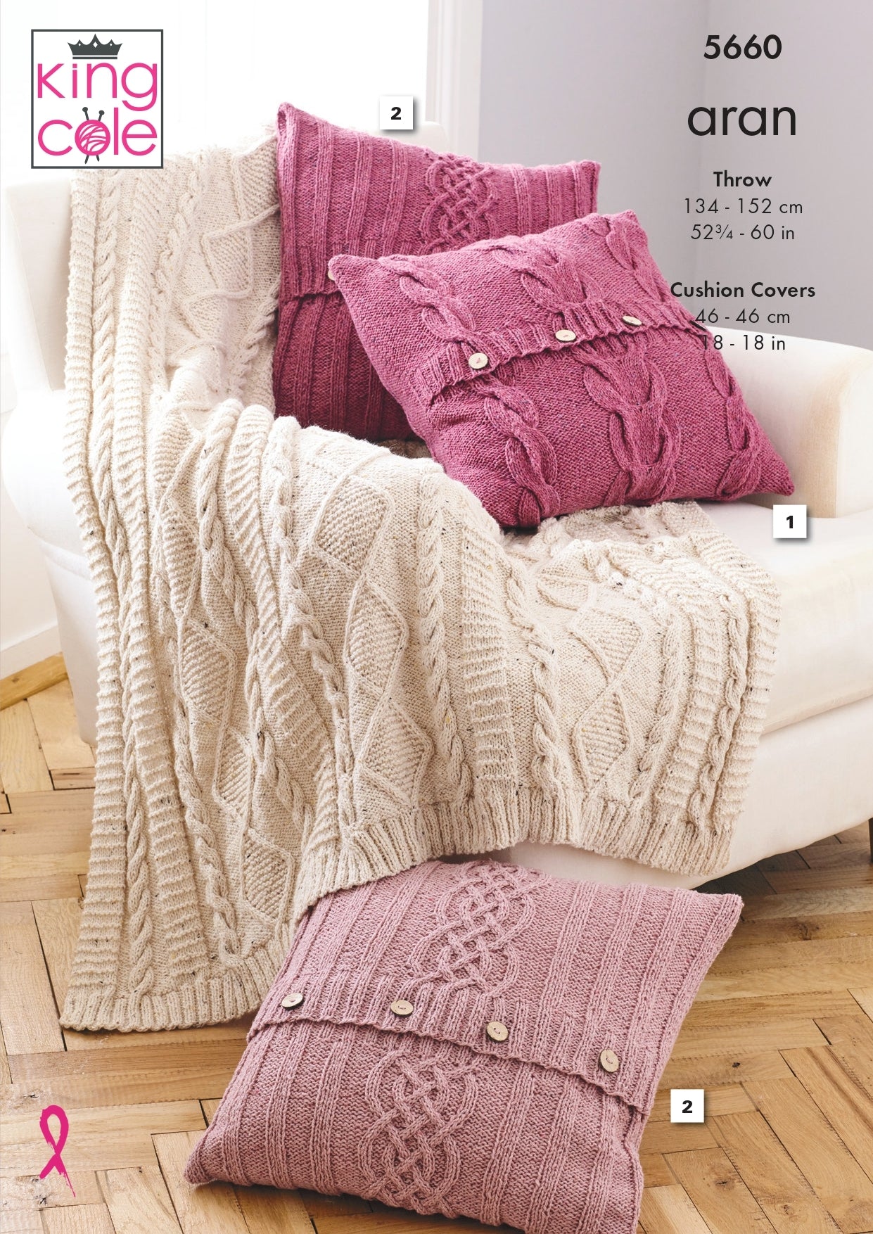 Throw & Cushion Covers Blanket Knitting Pattern