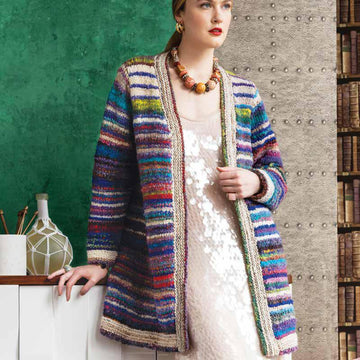 Open Cardigan in Noro Akari & Noro Kanzashi - 16093 - PDF