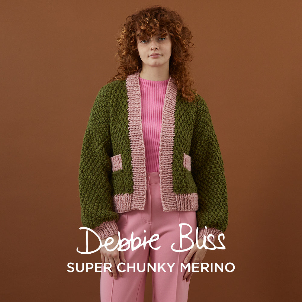 Debbie Bliss Irish Moss Stitch Cardigan Knitting Pattern
