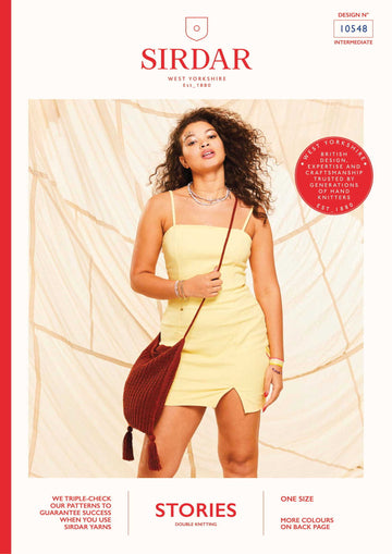 Sirdar Next Big Thing Tassel Tote Bag Knitting Pattern
