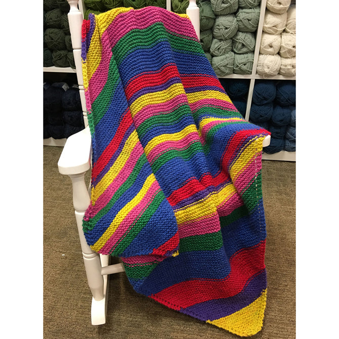 Plymouth Yarn Diagonal Baby Blanket Knitting Pattern