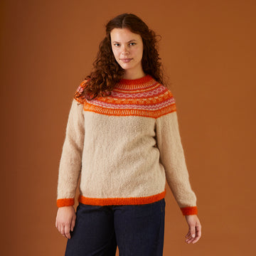 Debbie Bliss Dionne Fairisle Yoke Sweater Knitting Pattern